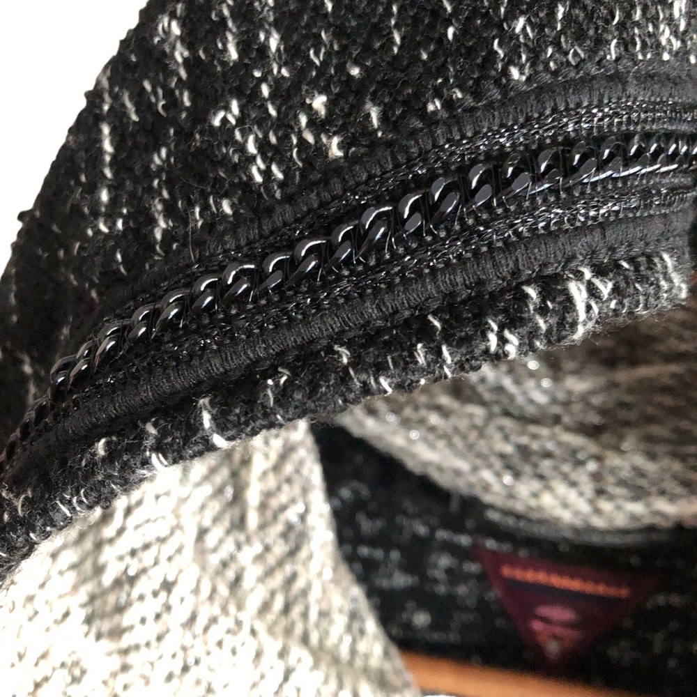 Maison Scotch Hoodie Size Small Black Heathered Lurex - Picture 3 of 11